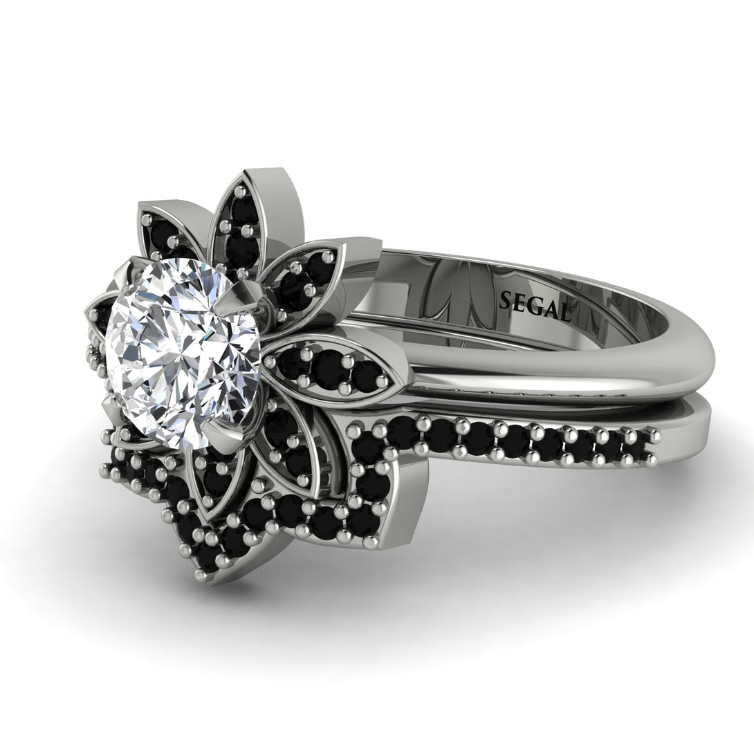Round Diamond Flower Bridal Set - Michelle No. 33