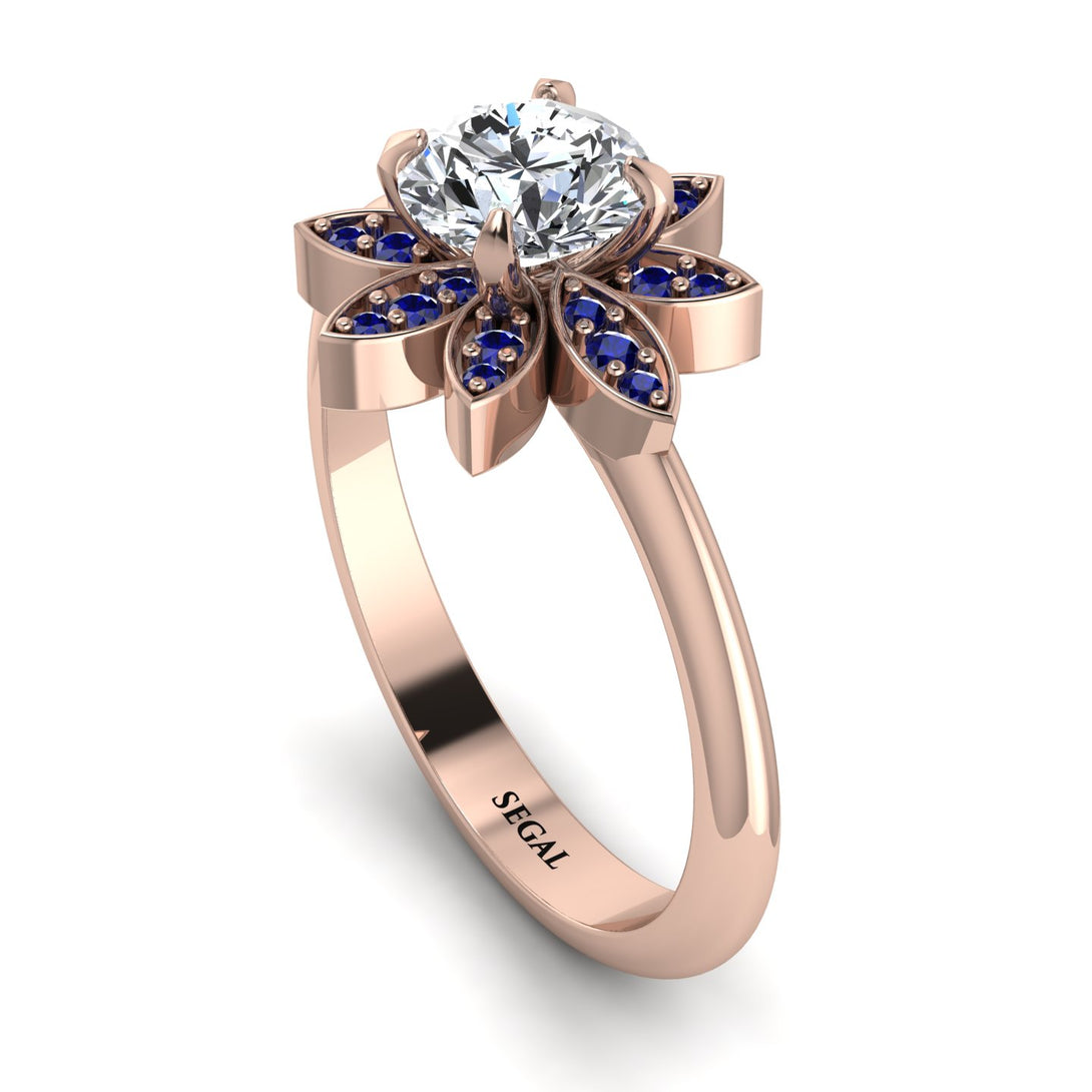 Round Diamond Flower Ring - Michelle No. 62