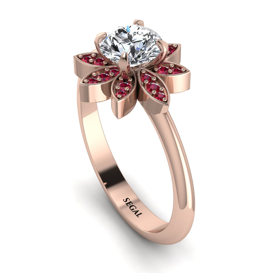 Round Diamond Flower Ring - Michelle No. 47