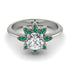 Round Diamond Flower Ring - Michelle No. 18