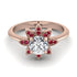 Round Diamond Flower Ring - Michelle No. 47
