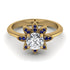 Round Diamond Flower Ring - Michelle No. 61