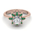 Round Diamond Flower Ring - Michelle No. 17