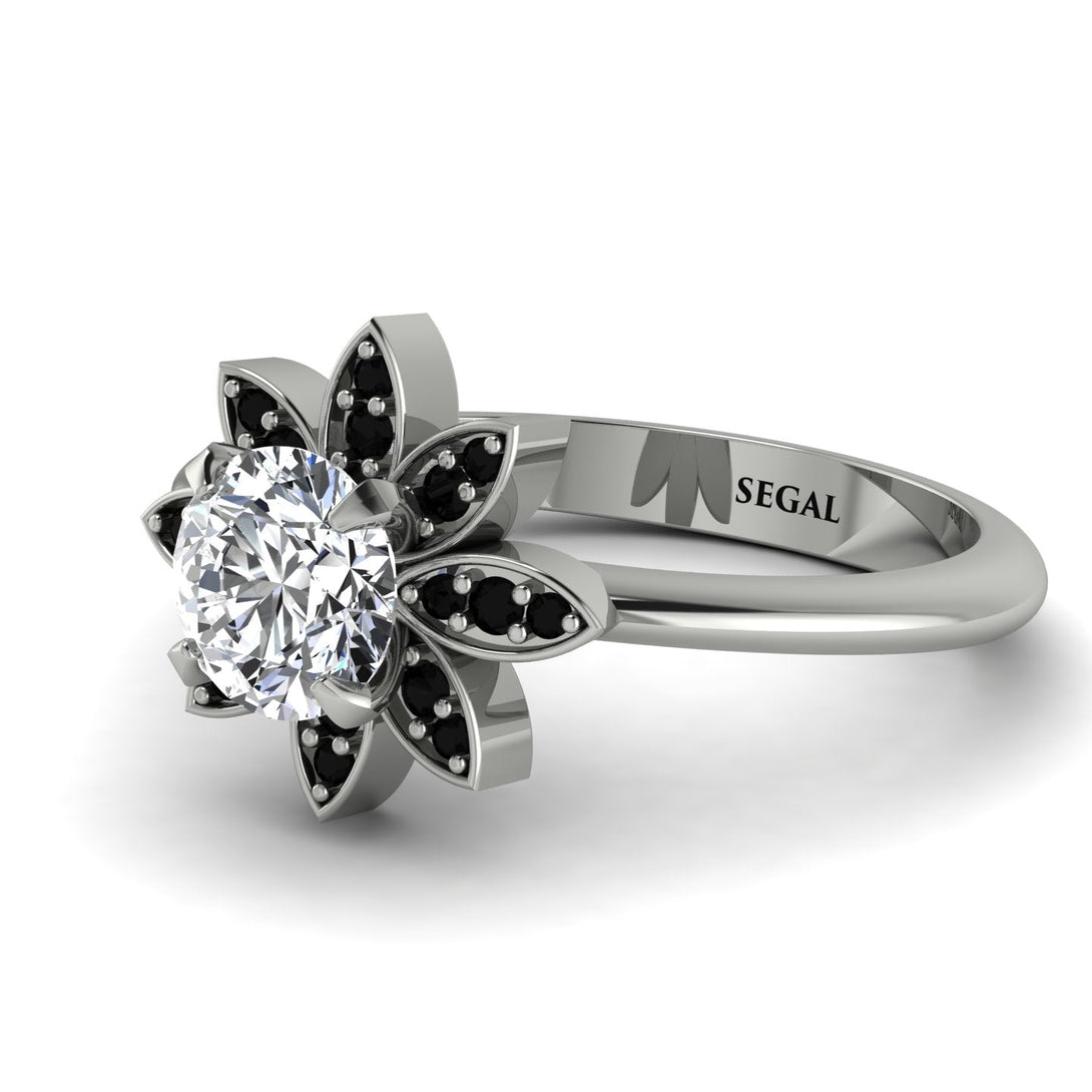 Round Diamond Flower Ring - Michelle No. 33