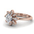 Round Diamond Flower Ring - Michelle No. 2