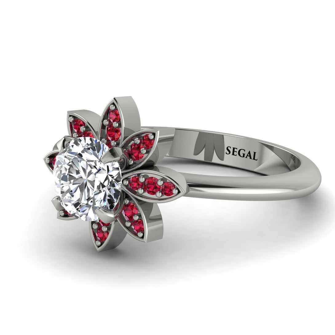 Round Diamond Flower Ring - Michelle No. 48
