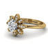 Round Diamond Flower Ring - Michelle No. 1