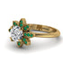 Round Diamond Flower Ring - Michelle No. 16