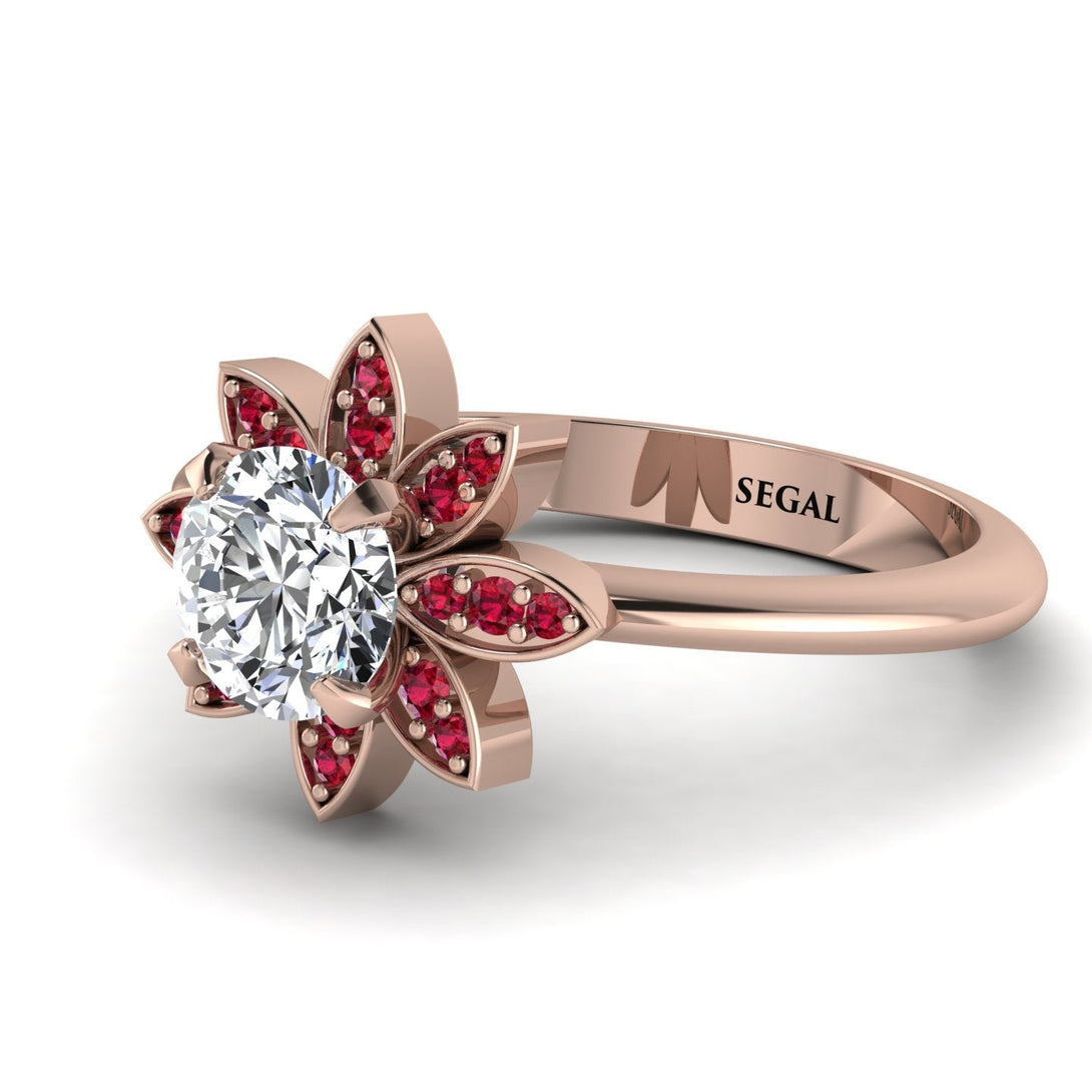Round Diamond Flower Ring - Michelle No. 47