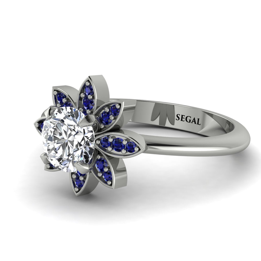 Round Diamond Flower Ring - Michelle No. 63