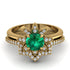 Round Emerald Flower Bridal Set - Michelle No. 4 image 2