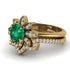 Round Emerald Flower Bridal Set - Michelle No. 4 image 3