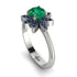 Round Emerald Flower Ring - Michelle No. 66