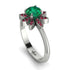 Round Emerald Flower Ring - Michelle No. 51