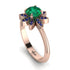 Round Emerald Flower Ring - Michelle No. 65