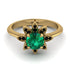 Round Emerald Flower Ring - Michelle No. 34