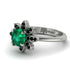 Round Emerald Flower Ring - Michelle No. 36