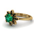 Round Emerald Flower Ring - Michelle No. 34