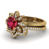Round Ruby Flower Bridal Set - Michelle No. 10