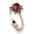 Round Ruby Flower Ring - Michelle No. 26