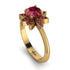 Round Ruby Flower Ring - Michelle No. 55