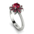 Round Ruby Flower Ring - Michelle No. 57