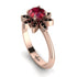 Round Ruby Flower Ring - Michelle No. 41