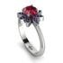 Round Ruby Flower Ring - Michelle No. 72