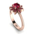Round Ruby Flower Ring - Michelle No. 56
