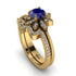 Round Sapphire Flower Bridal Set - Michelle No. 13 image 1