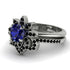Round Sapphire Flower Bridal Set - Michelle No. 45 image 3