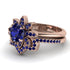 Round Sapphire Flower Bridal Set - Michelle No. 74 image 3