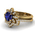 Round Sapphire Flower Bridal Set - Michelle No. 13 image 3