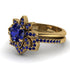 Round Sapphire Flower Bridal Set - Michelle No. 73