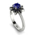 Round Sapphire Flower Ring - Michelle No. 45