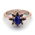 Round Sapphire Flower Ring - Michelle No. 44