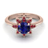 Round Sapphire Flower Ring - Michelle No. 59