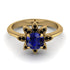 Round Sapphire Flower Ring - Michelle No. 43