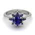 Round Sapphire Flower Ring - Michelle No. 75