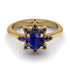 Round Sapphire Flower Ring - Michelle No. 73