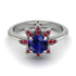 Round Sapphire Flower Ring - Michelle No. 60