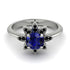Round Sapphire Flower Ring - Michelle No. 45