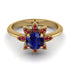 Round Sapphire Flower Ring - Michelle No. 58
