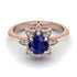Round Sapphire Flower Ring - Michelle No. 14