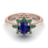 Round Sapphire Flower Ring - Michelle No. 29