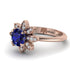 Round Sapphire Flower Ring - Michelle No. 14