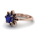 Round Sapphire Flower Ring - Michelle No. 44