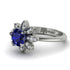Round Sapphire Flower Ring - Michelle No. 15