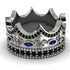 Royal Black Diamond Crown Ring For Men - Harold No. 45