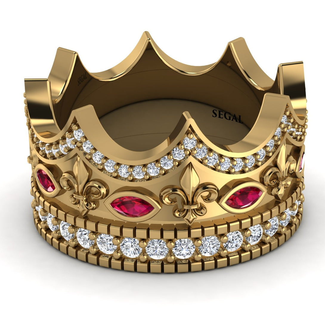 Royal Diamond Crown Ring For Men - Harold No. 10